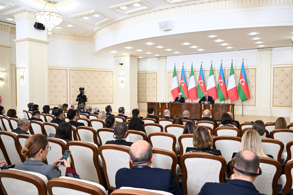 President Ilham Aliyev, President Sergio Mattarella make press statements (PHOTO/VIDEO)