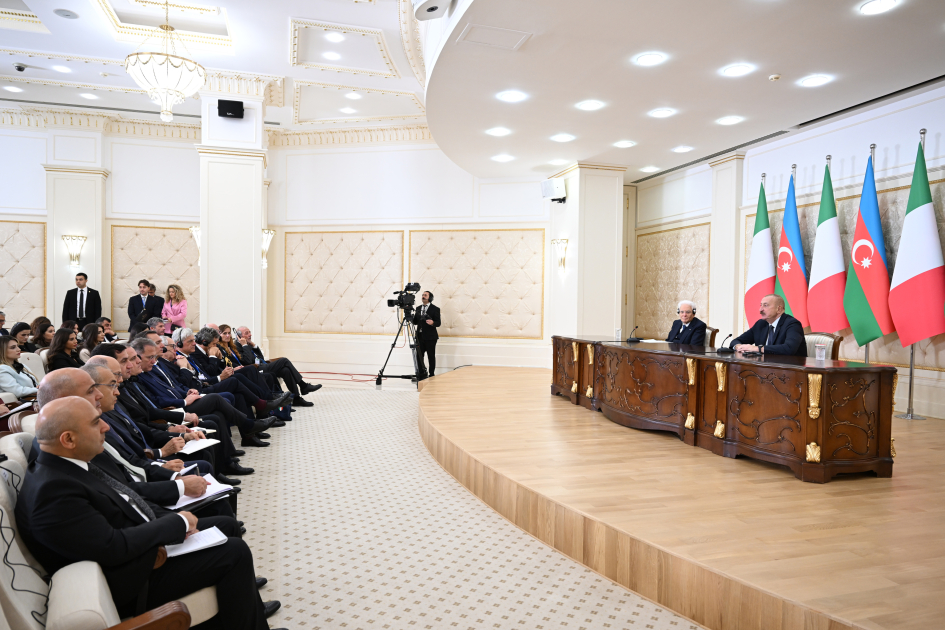 President Ilham Aliyev, President Sergio Mattarella make press statements (PHOTO/VIDEO)