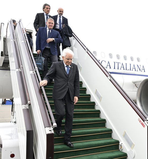 President of Italy arrives in Azerbaijan for official visit (PHOTO)