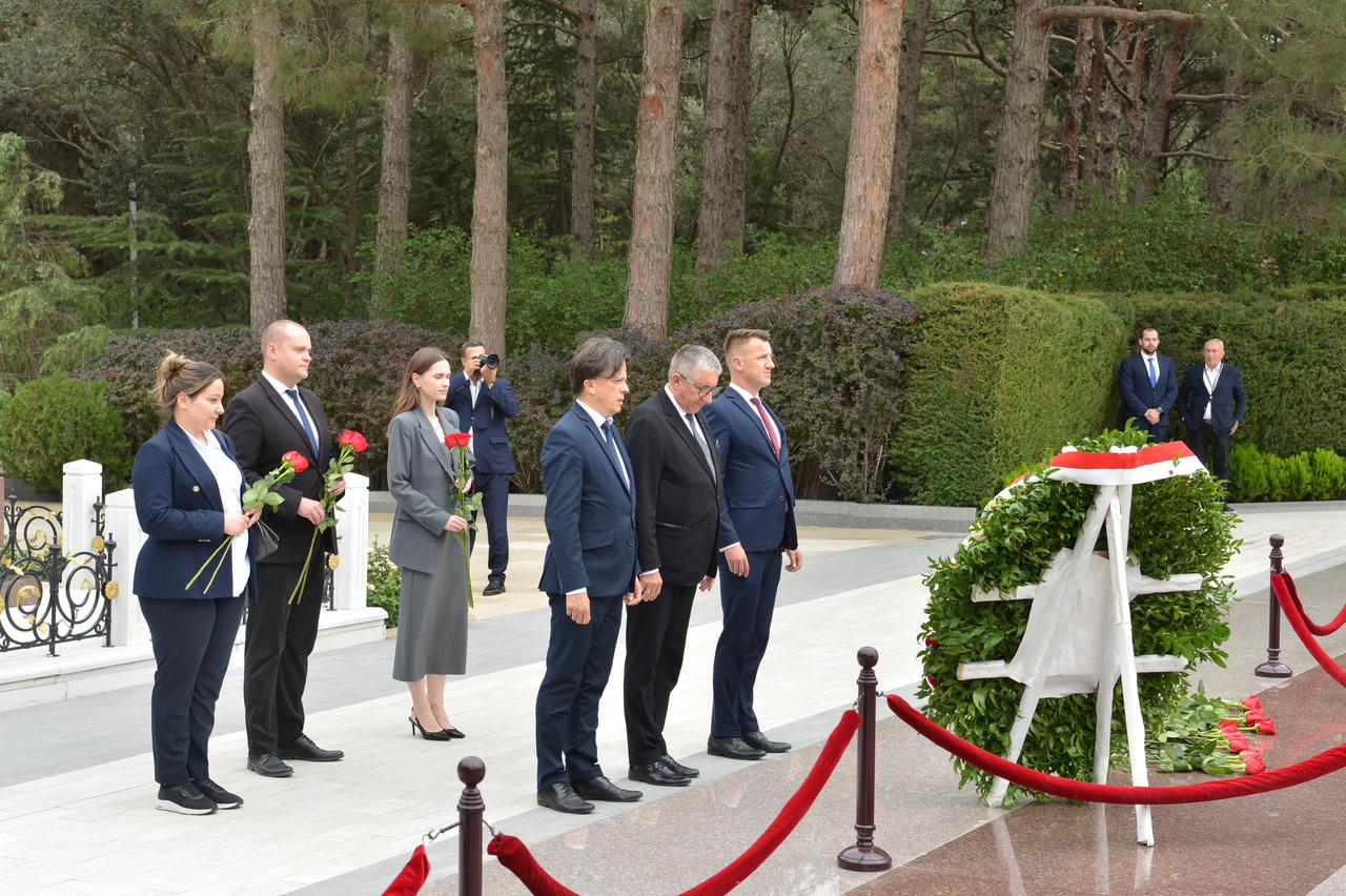 Polish MPs visit tomb of National Leader Heydar Aliyev and Alley of Martyrs (PHOTO)
