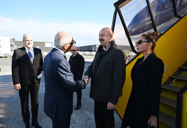 President Ilham Aliyev arrives in Denmark for working visit (PHOTO/VIDEO)