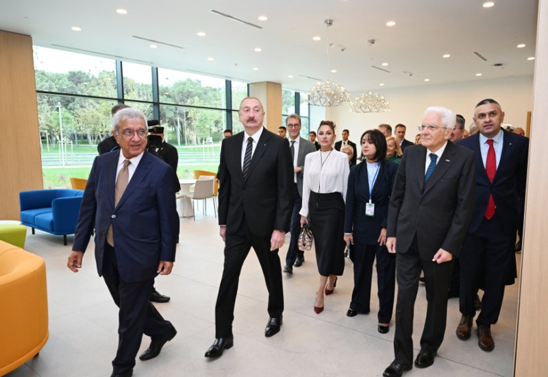 President Ilham Aliyev, First Lady Mehriban Aliyeva, and President Sergio Mattarella attend opening of first academic buildings of Italy-Azerbaijan University (PHOTO)