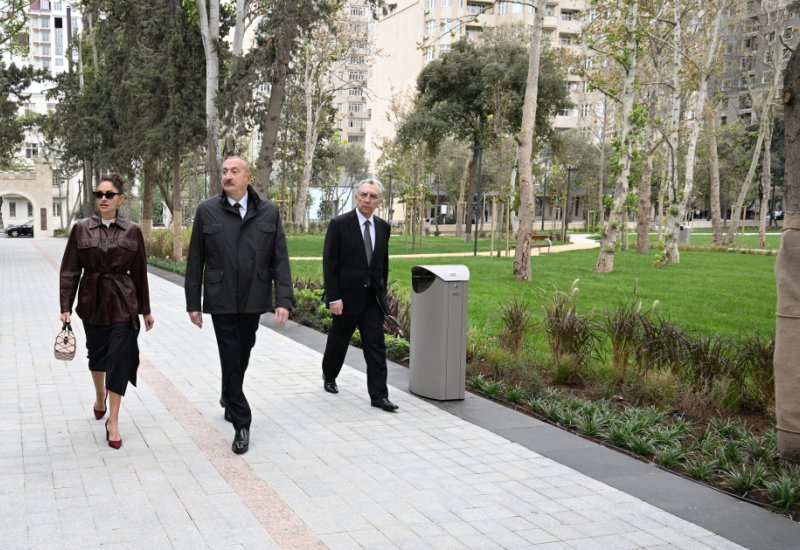 President Ilham Aliyev, First Lady Mehriban Aliyeva inaugurate new park in Baku's Narimanov district (PHOTO/VIDEO)