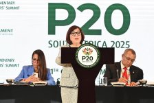 Sahiba Gafarova delivers speech at opening ceremony of summit of G20 (PHOTO)
