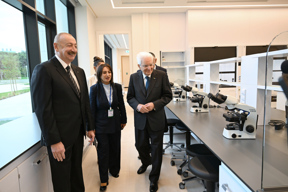 President Ilham Aliyev, First Lady Mehriban Aliyeva, and President Sergio Mattarella attend opening of first academic buildings of Italy-Azerbaijan University (PHOTO/VIDEO)