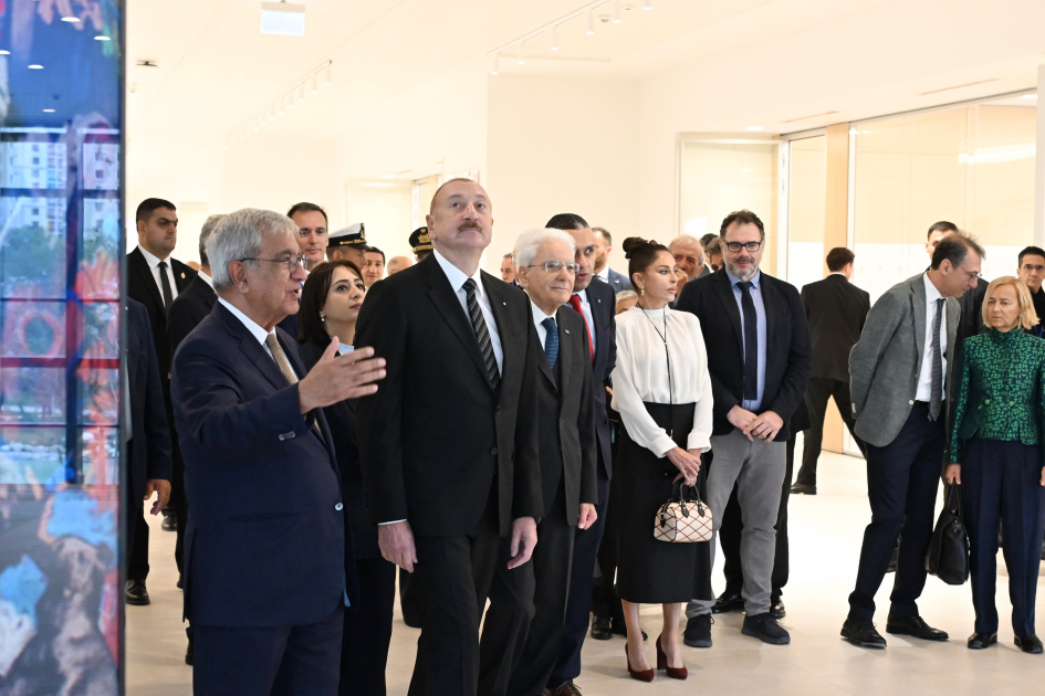 President Ilham Aliyev, First Lady Mehriban Aliyeva, and President Sergio Mattarella attend opening of first academic buildings of Italy-Azerbaijan University (PHOTO/VIDEO)