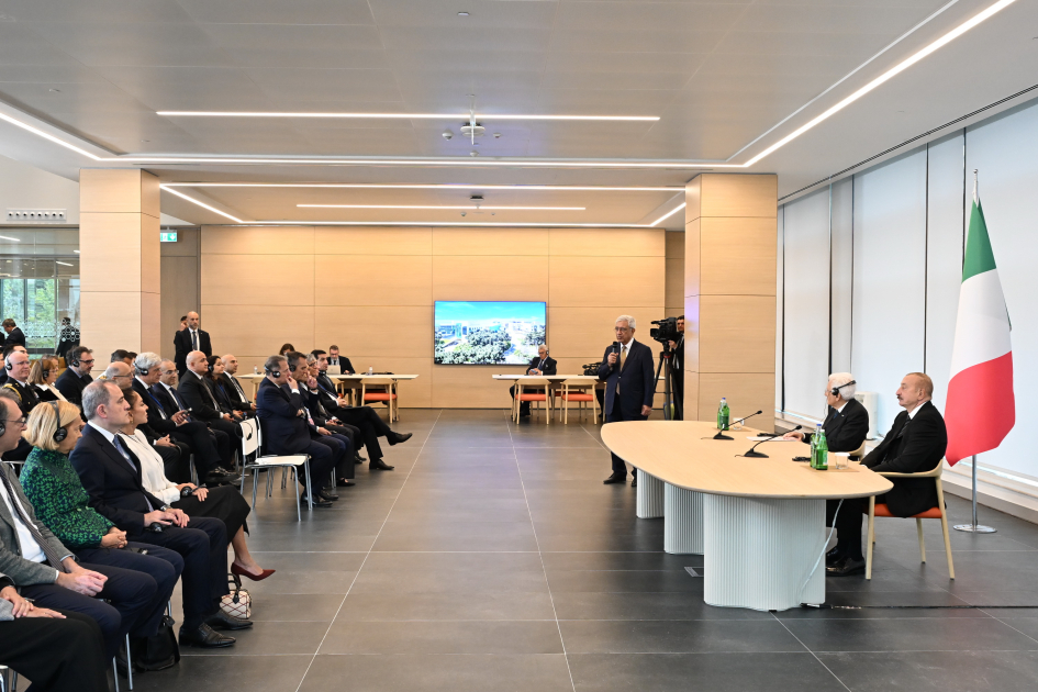 President Ilham Aliyev, First Lady Mehriban Aliyeva, and President Sergio Mattarella attend opening of first academic buildings of Italy-Azerbaijan University (PHOTO/VIDEO)