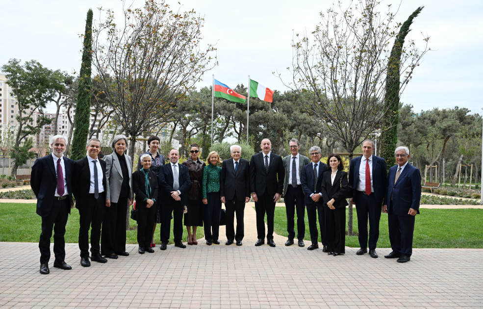 President Ilham Aliyev, First Lady Mehriban Aliyeva, and President Sergio Mattarella attend opening of first academic buildings of Italy-Azerbaijan University (PHOTO/VIDEO)