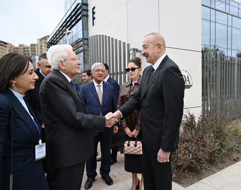 President Ilham Aliyev, First Lady Mehriban Aliyeva, and President Sergio Mattarella attend opening of first academic buildings of Italy-Azerbaijan University (PHOTO/VIDEO)