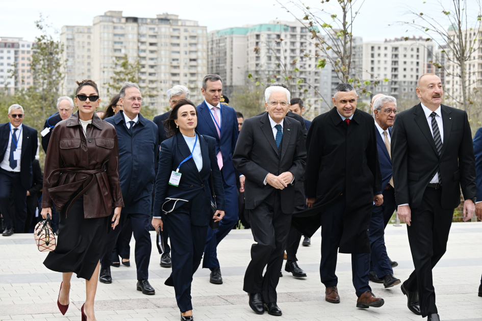 President Ilham Aliyev, First Lady Mehriban Aliyeva, and President Sergio Mattarella attend opening of first academic buildings of Italy-Azerbaijan University (PHOTO/VIDEO)