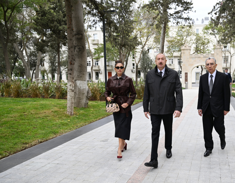 President Ilham Aliyev, First Lady Mehriban Aliyeva inaugurate new park in Baku's Narimanov district (PHOTO)