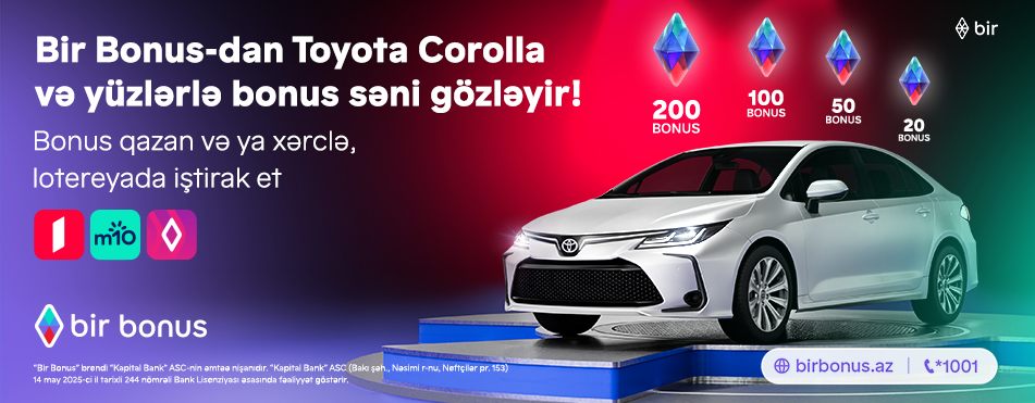 Win a Toyota Corolla and hundreds of bonuses with Bir Bonus