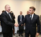 President Ilham Aliyev meets President Emmanuel Macron in Copenhagen (PHOTO)