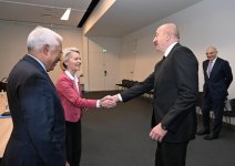 President Ilham Aliyev meets European Council and European Commission presidents in Copenhagen (PHOTO)
