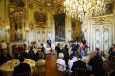 President Ilham Aliyev attends banquet in Copenhagen (PHOTO)