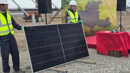 Azerbaijan marks major step in Bilasuvar SPP with first panel ceremony (PHOTO)