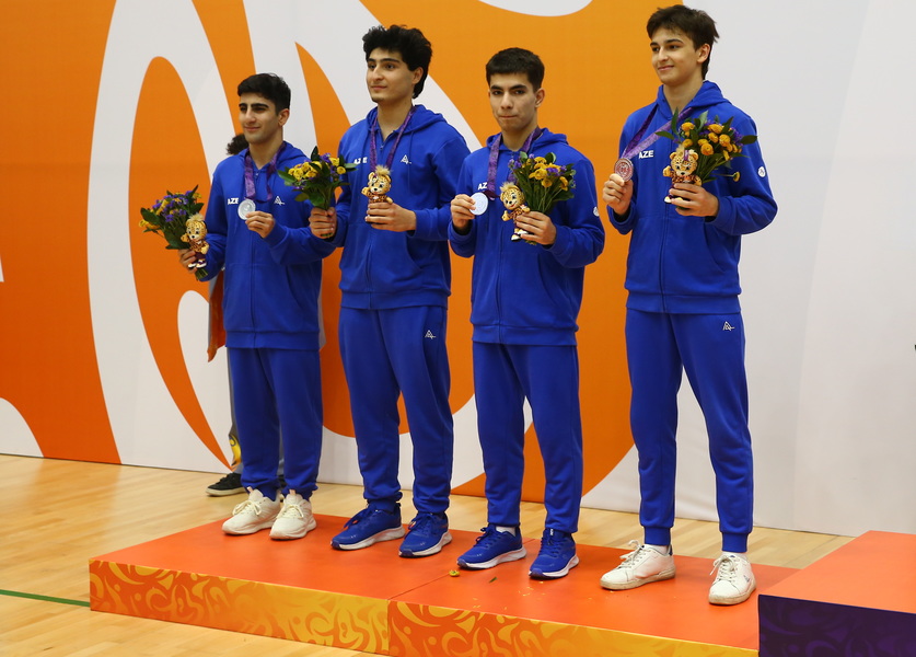 Azerbaijani gymnasts win six Medals at CIS Games trampoline competition in Sheki (PHOTO)