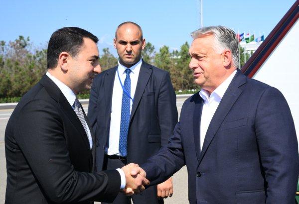 Hungarian prime minister visits Azerbaijan's Gabala to attend OTS Summit (PHOTO)
