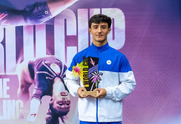 Azerbaijani gymnast wins World Cup stage in tumbling (PHOTO)