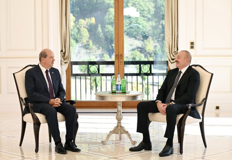 President Ilham Aliyev meets President of Turkish Republic of Northern Cyprus (PHOTO)