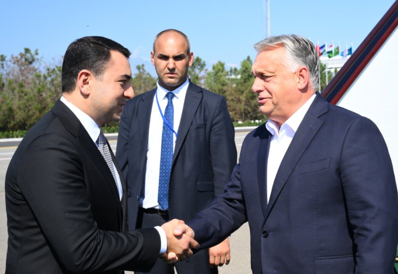 Hungarian prime minister visits Azerbaijan's Gabala to attend OTS Summit (PHOTO)