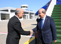 President of Turkish Republic of Northern Cyprus arrives in Azerbaijan (PHOTO)