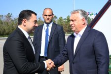 Hungarian prime minister visits Azerbaijan's Gabala to attend OTS Summit (PHOTO)