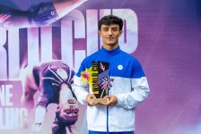 Azerbaijani gymnast wins World Cup stage in tumbling (PHOTO)
