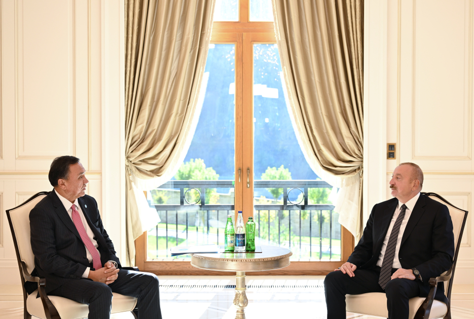President Ilham Aliyev receives OTS SecGen in Gabala (PHOTO/VIDEO)