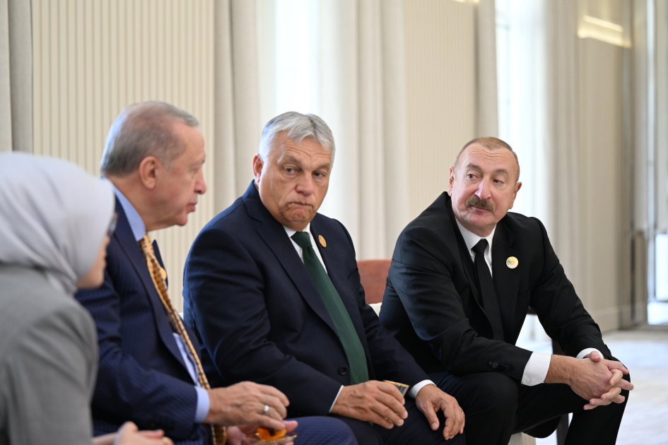 President Ilham Aliyev welcomes participants of 12th Summit of Council of OTS Heads of State (PHOTO)