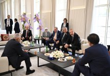 President Ilham Aliyev welcomes participants of 12th Summit of Council of OTS Heads of State (PHOTO)