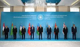 President Ilham Aliyev welcomes participants of 12th Summit of Council of OTS Heads of State (PHOTO)