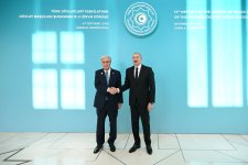 President Ilham Aliyev welcomes participants of 12th Summit of Council of OTS Heads of State (PHOTO)