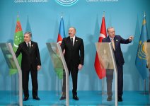 President Ilham Aliyev attends online ceremony to lay foundation stone for mosque to be built by Turkmenistan in Fuzuli (PHOTO)