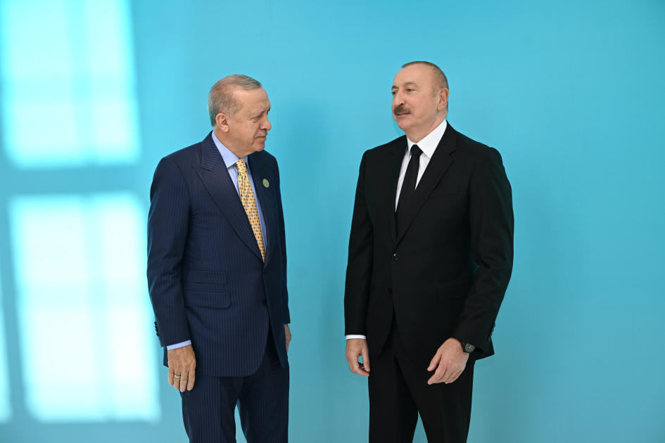 President Ilham Aliyev welcomes participants of 12th Summit of Council of OTS Heads of State (PHOTO)