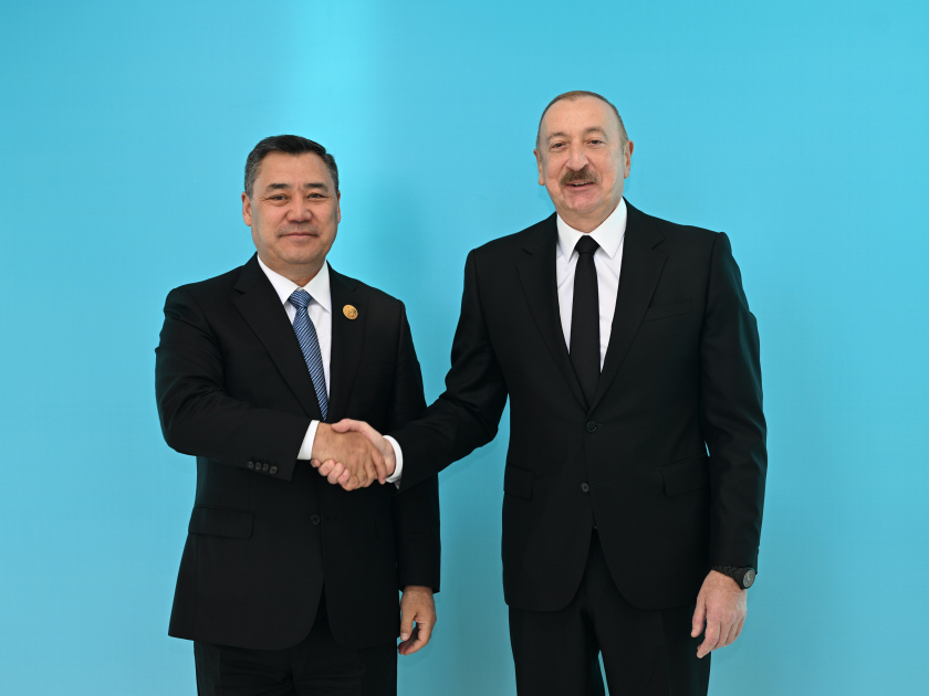 President Ilham Aliyev welcomes participants of 12th Summit of Council of OTS Heads of State (PHOTO)