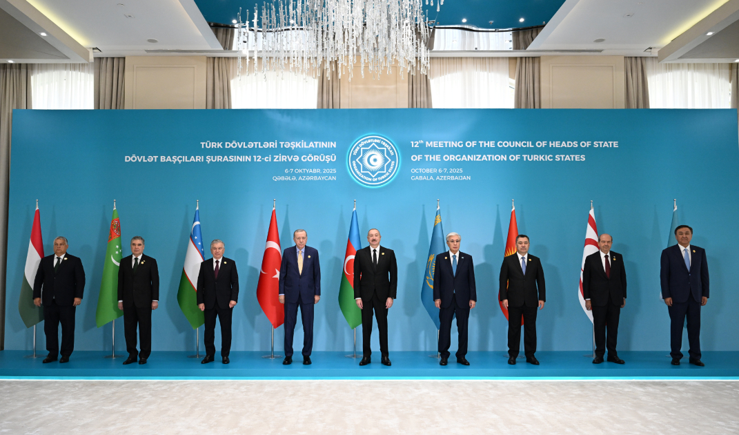 President Ilham Aliyev welcomes participants of 12th Summit of Council of OTS Heads of State (PHOTO)