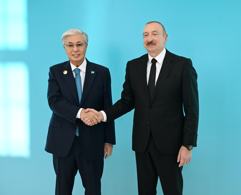 President Ilham Aliyev welcomes participants of 12th Summit of Council of OTS Heads of State (PHOTO)