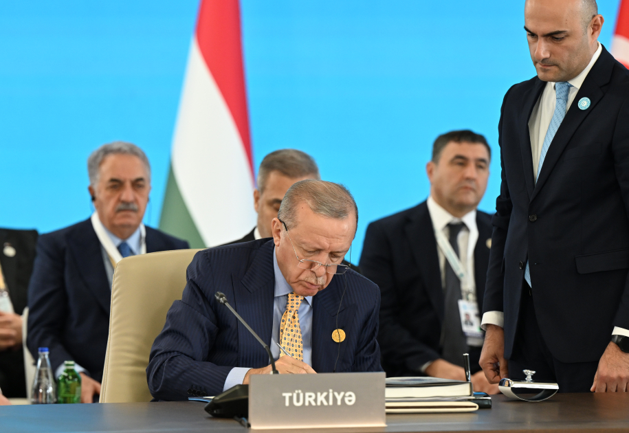 President Ilham Aliyev addresses 12th Summit of Council of OTS Heads of State (PHOTO/VIDEO)