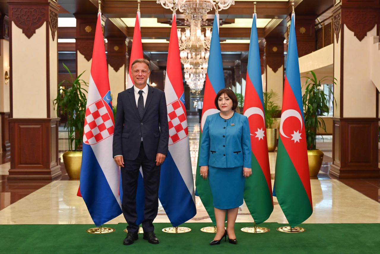 Azerbaijani Parliament Speaker meets with Croatian counterpart (PHOTO)