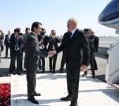 President Ilham Aliyev arrives in Tajikistan (PHOTO)