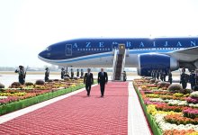 President Ilham Aliyev arrives in Tajikistan (PHOTO)
