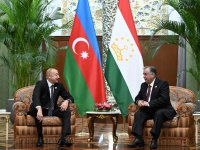 President Ilham Aliyev, President Emomali Rahmon hold one-on-one meeting (PHOTO/VIDEO)