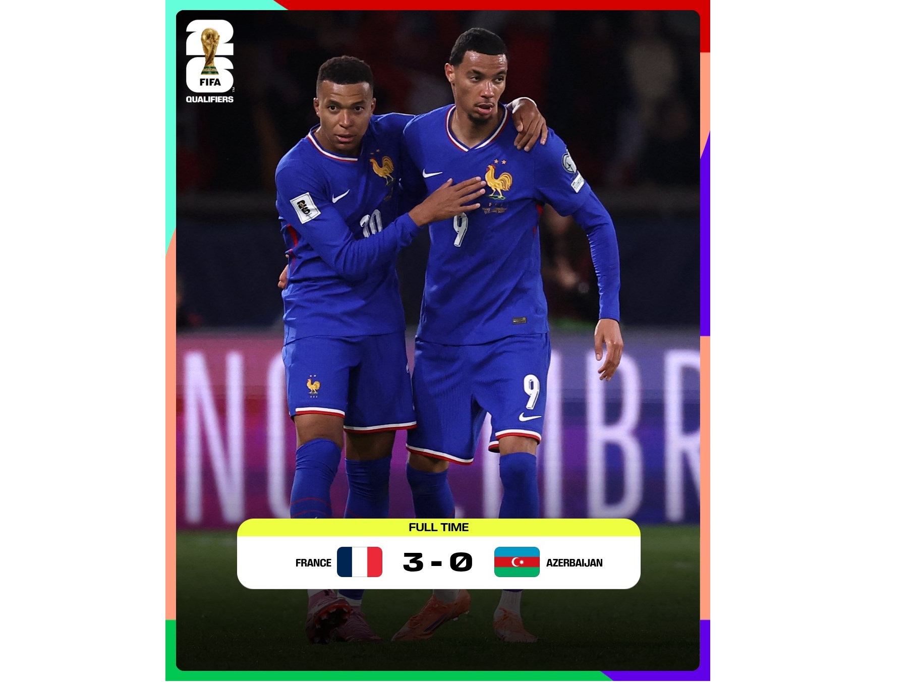 France defeats Azerbaijan in World Cup Qualifier in Paris