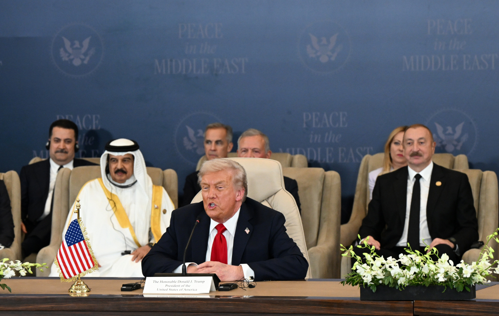 President Ilham Aliyev participates in Middle East Peace Summit (PHOTO/VIDEO)