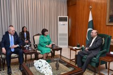 President of Pakistan hosts Speakers of Azerbaijani and Turkish Parliaments (PHOTO)
