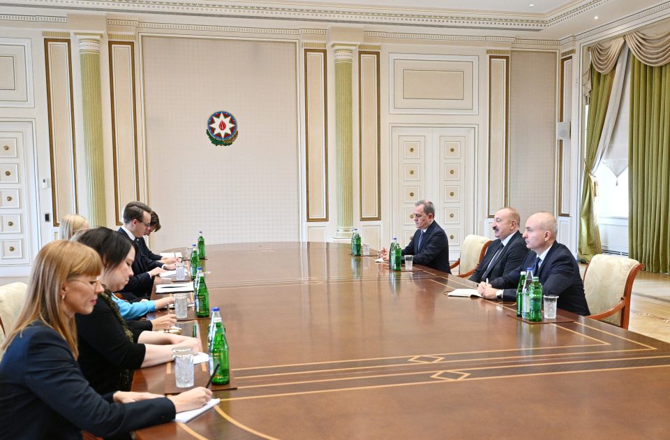 President Ilham Aliyev receives delegation led by OSCE Chairperson-in-Office (PHOTO)