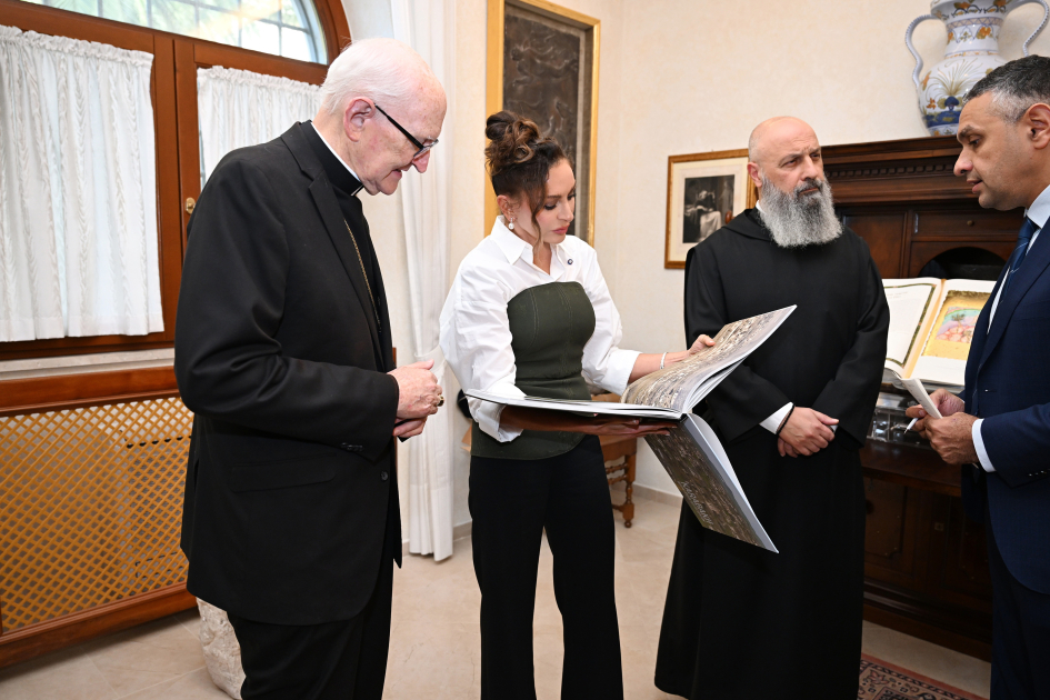 First VP Mehriban Aliyeva meets with Archpriest of Papal Basilica of Saint Paul Outside Walls in Vatican (PHOTO/VIDEO)