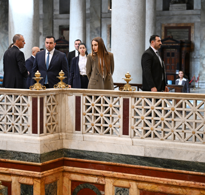 First VP Mehriban Aliyeva inspects restoration progress at Basilica of Saint Paul Outside Walls in Vatican (PHOTO/VIDEO)