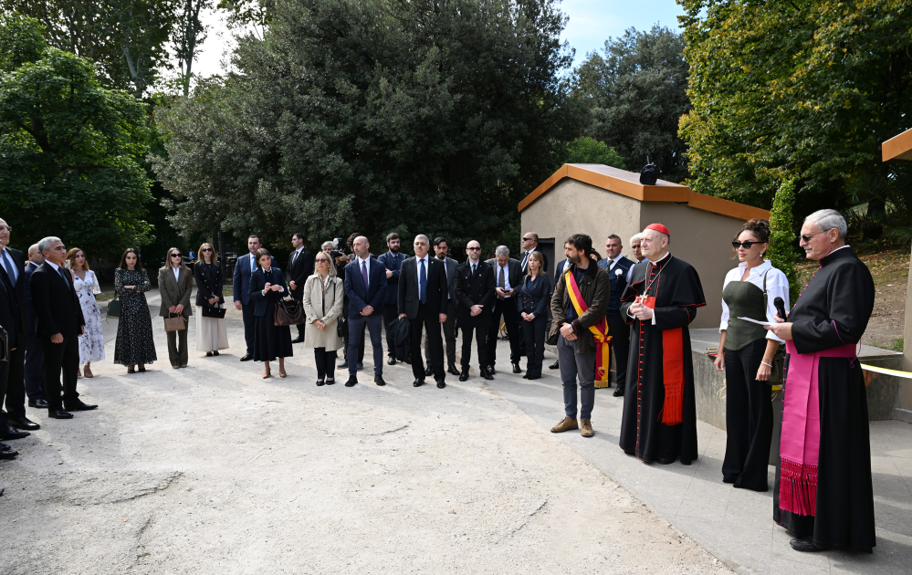 First VP Mehriban Aliyeva attends opening ceremony of restoration project for Catacombs of Saint Commodus in Vatican (PHOTO/VIDEO)